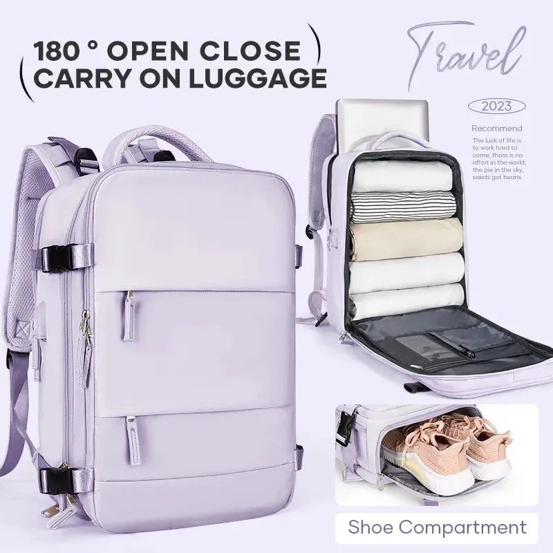 HSPS Travel Backpack, Chic and Functional Travel Backpack for Women, Carry On Backpack,TSA Laptop Backpack Flight Approved, College Nurse Bag Casual Daypack for Weekender, CABBP01140124.
