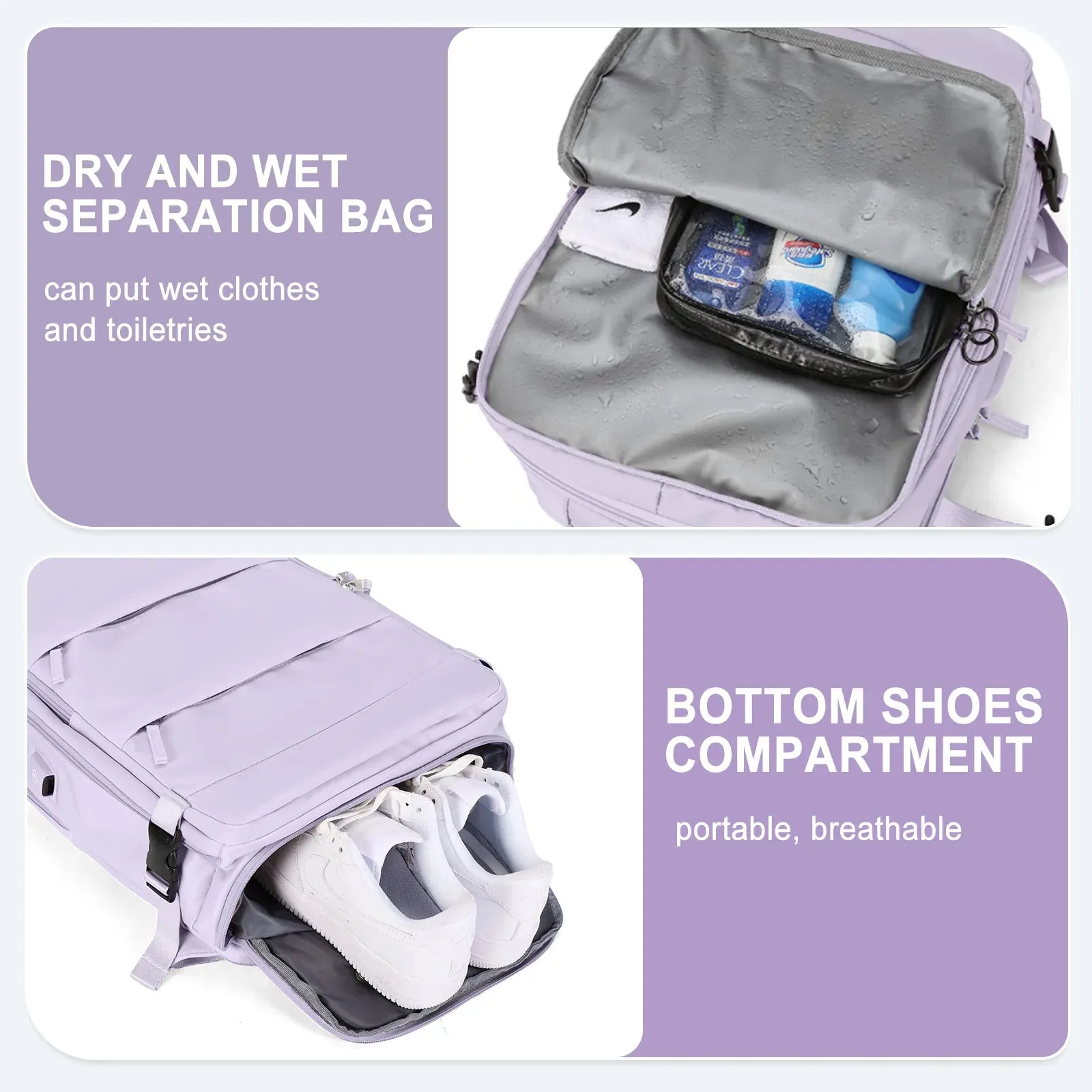 HSPS Travel Backpack, Chic and Functional Travel Backpack for Women, Carry On Backpack,TSA Laptop Backpack Flight Approved, College Nurse Bag Casual Daypack for Weekender, CABBP01140124.