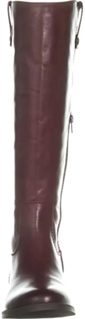 INC Womens Fawne Wide Calf Leather Riding Boots Brown 6.5 Medium (B,M)