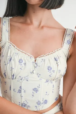 Indigo Lace Top