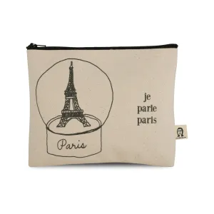 Je Parle Paris Canvas Printed Pouch