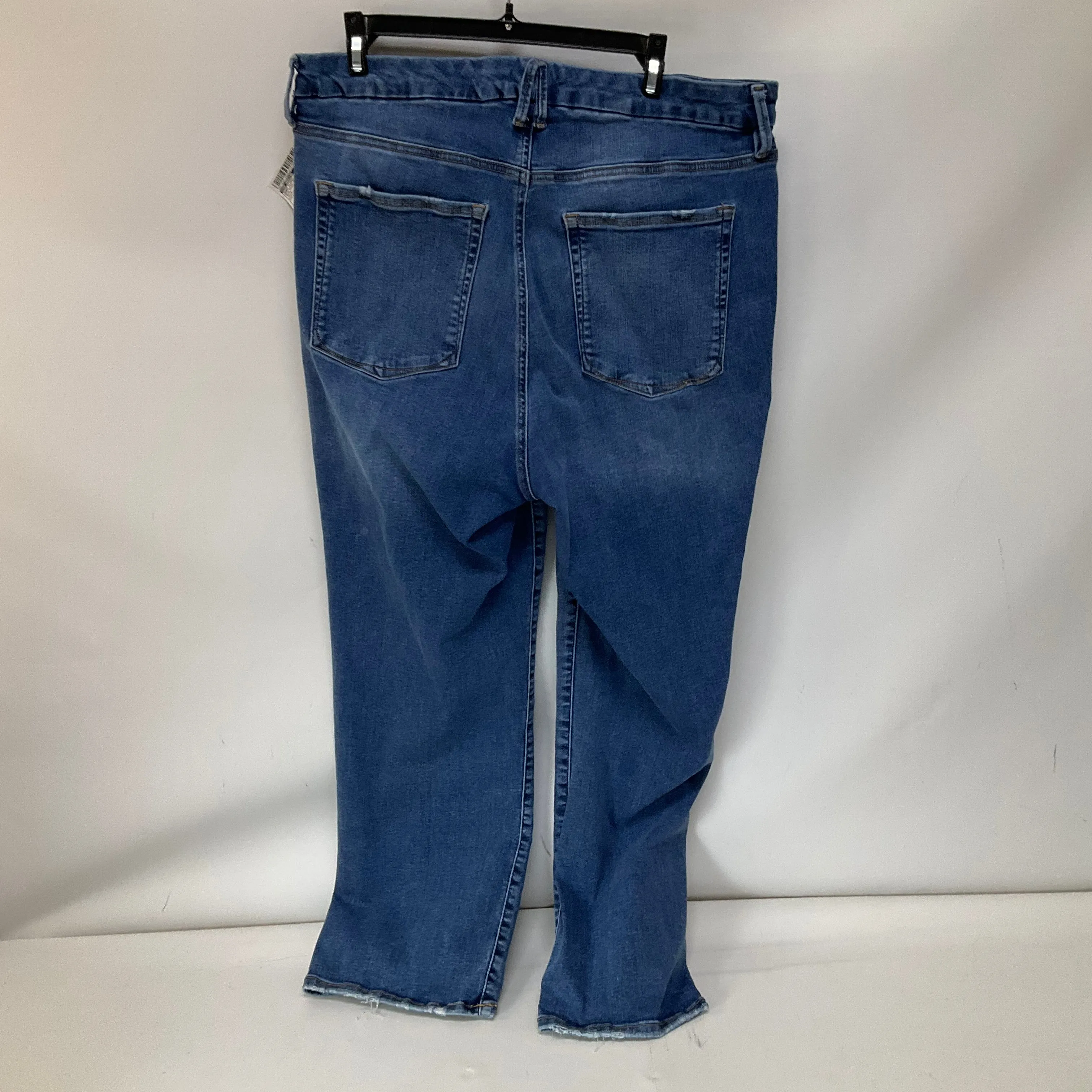 Jeans Flared By Good American In Blue Denim, Size: 14