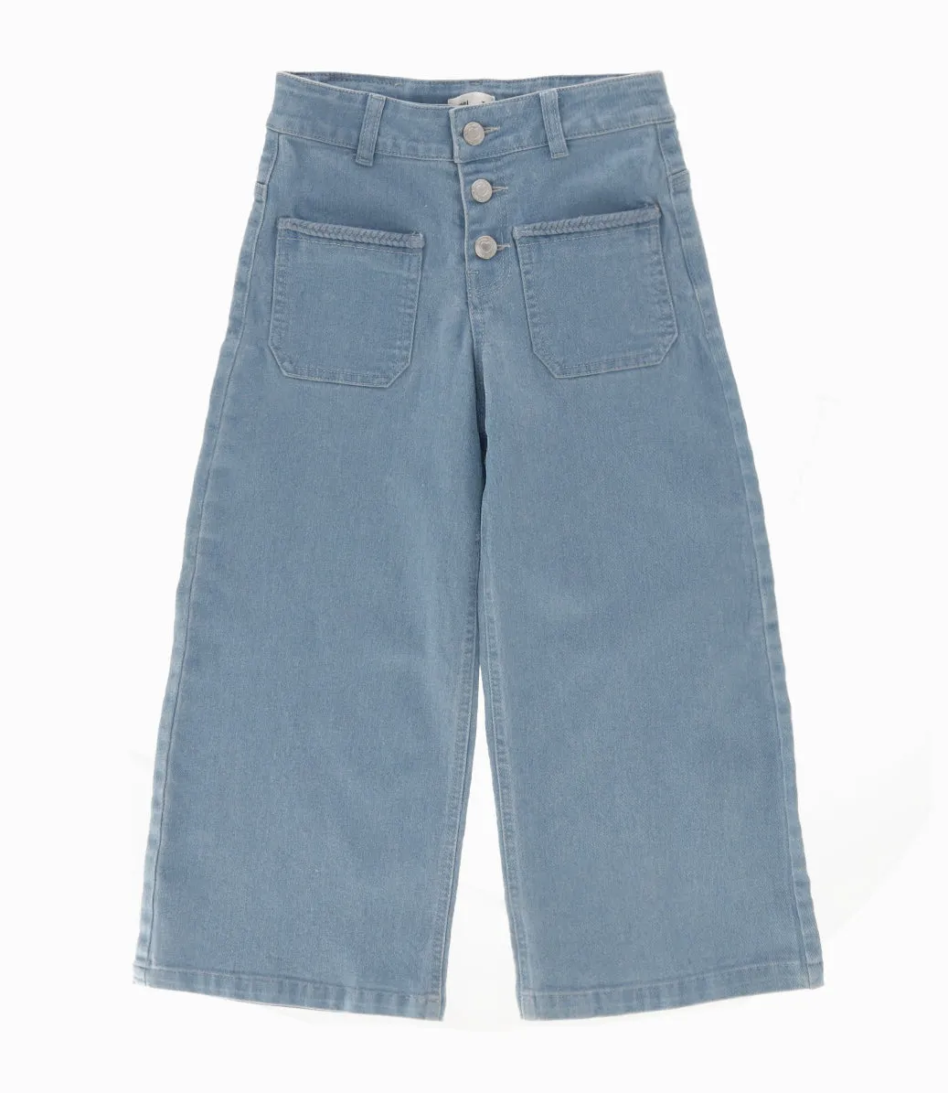 Jeans niña wide leg