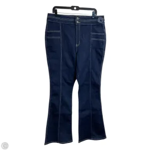 Jeans Wide Leg By Simply Vera In Blue Denim, Size: 14