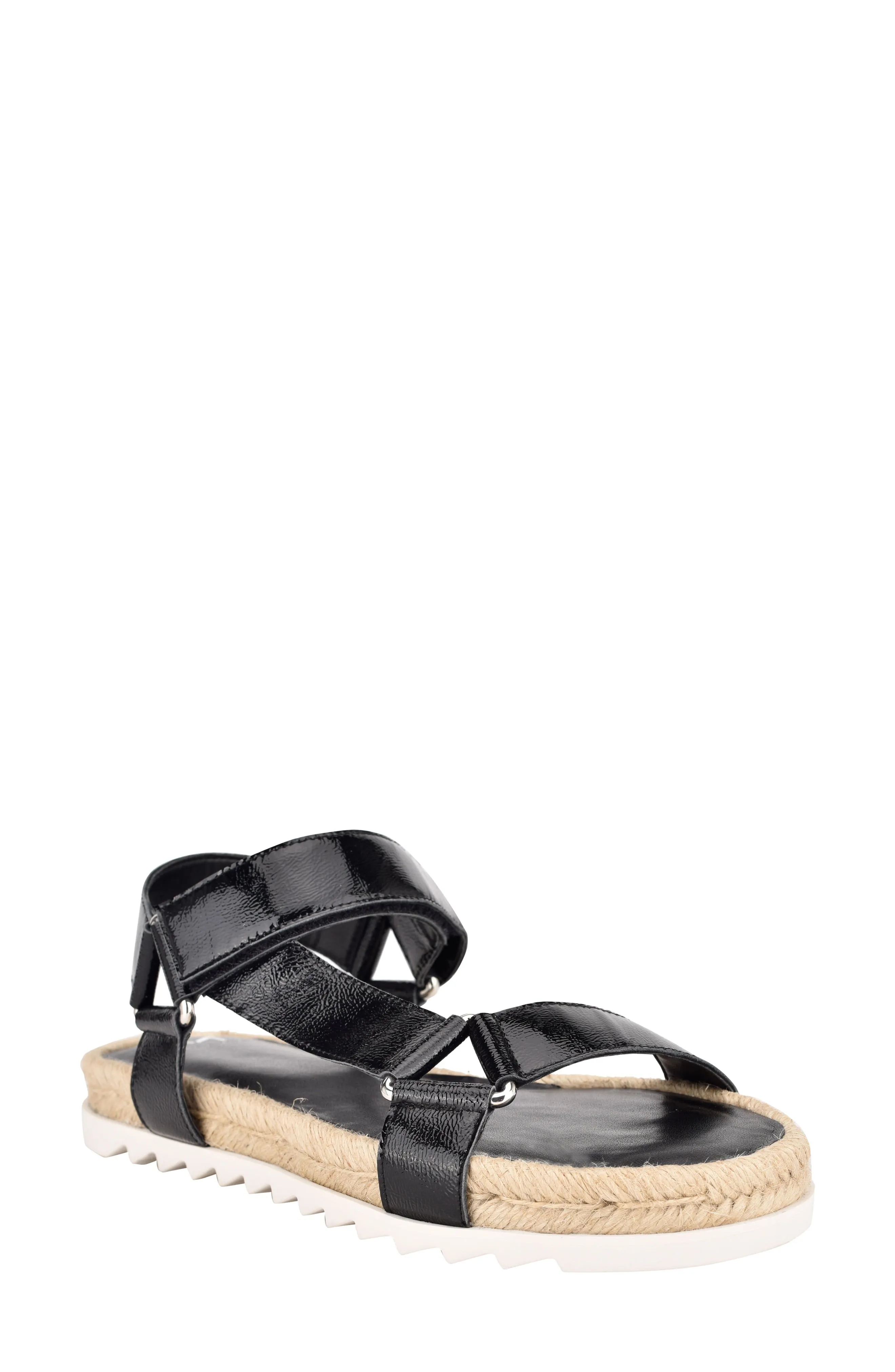 Jecca Flat Espadrille 7.5 / M / Black Patent