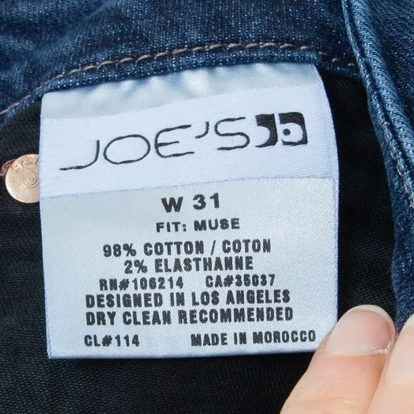 Joe's Jeans Muse Fit Flared Leg Denim Jeans Size 31