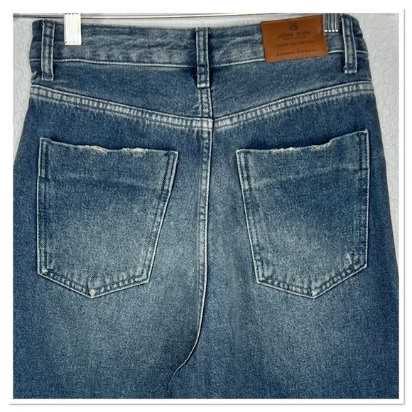 John John Made In Heaven 100% Cotton Wide Leg Button Fly Jeans Sz BR 36/US 26