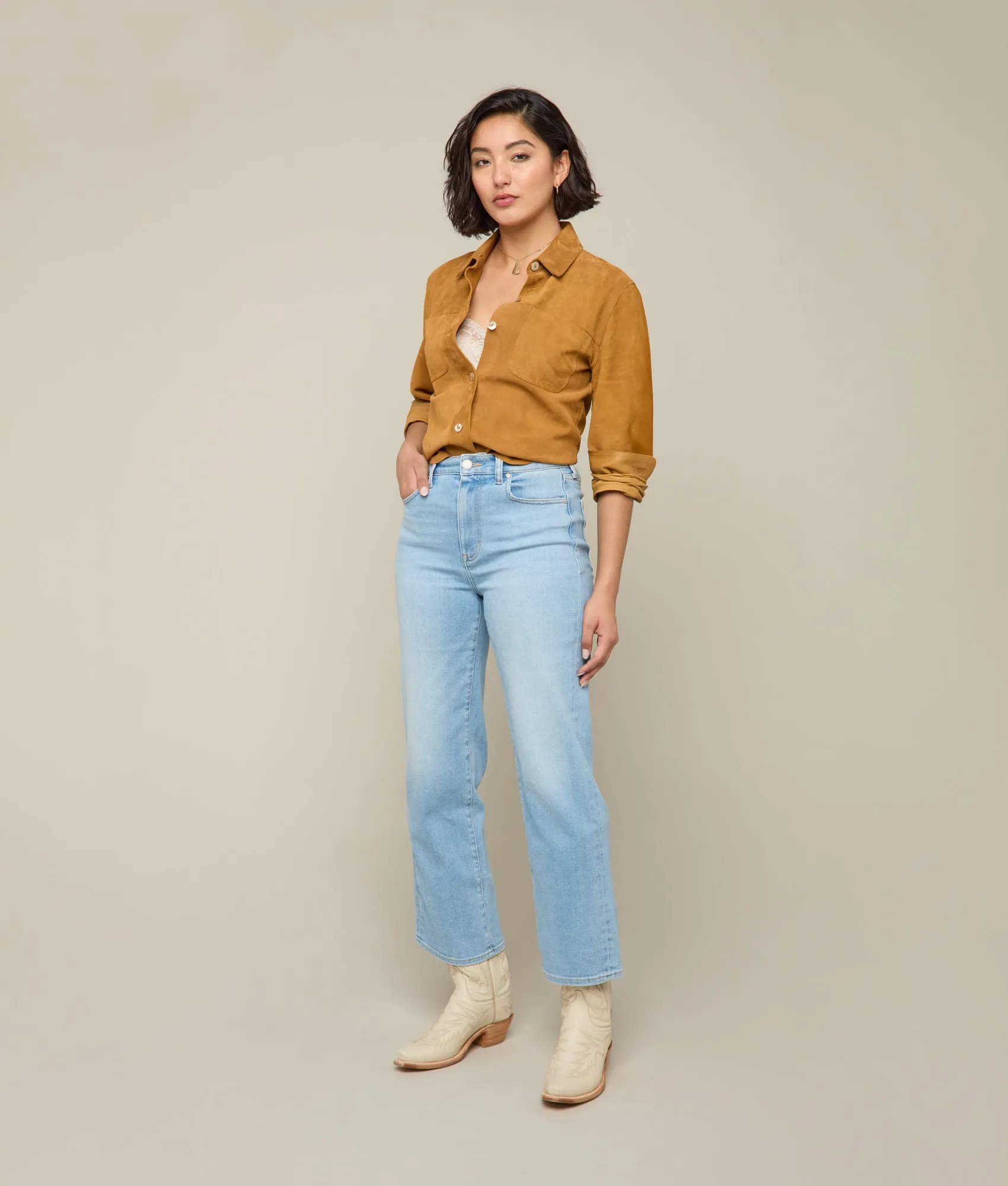 Jolene High-Rise Straight Leg Jean :: Prairie