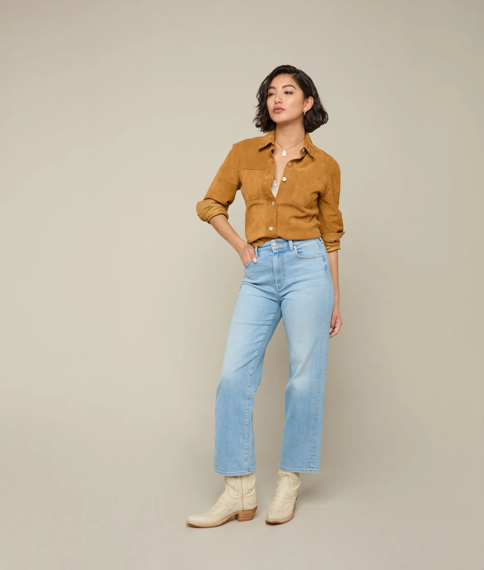Jolene High-Rise Straight Leg Jean :: Prairie