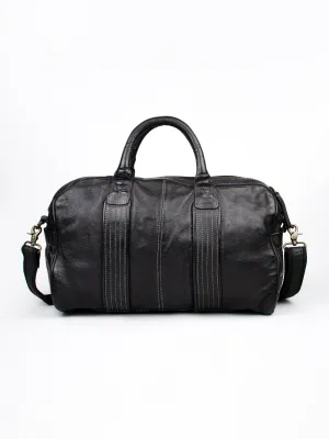 Joseph: Washed Travel Weekender Bag In Veg Tan Leather by art n vintage