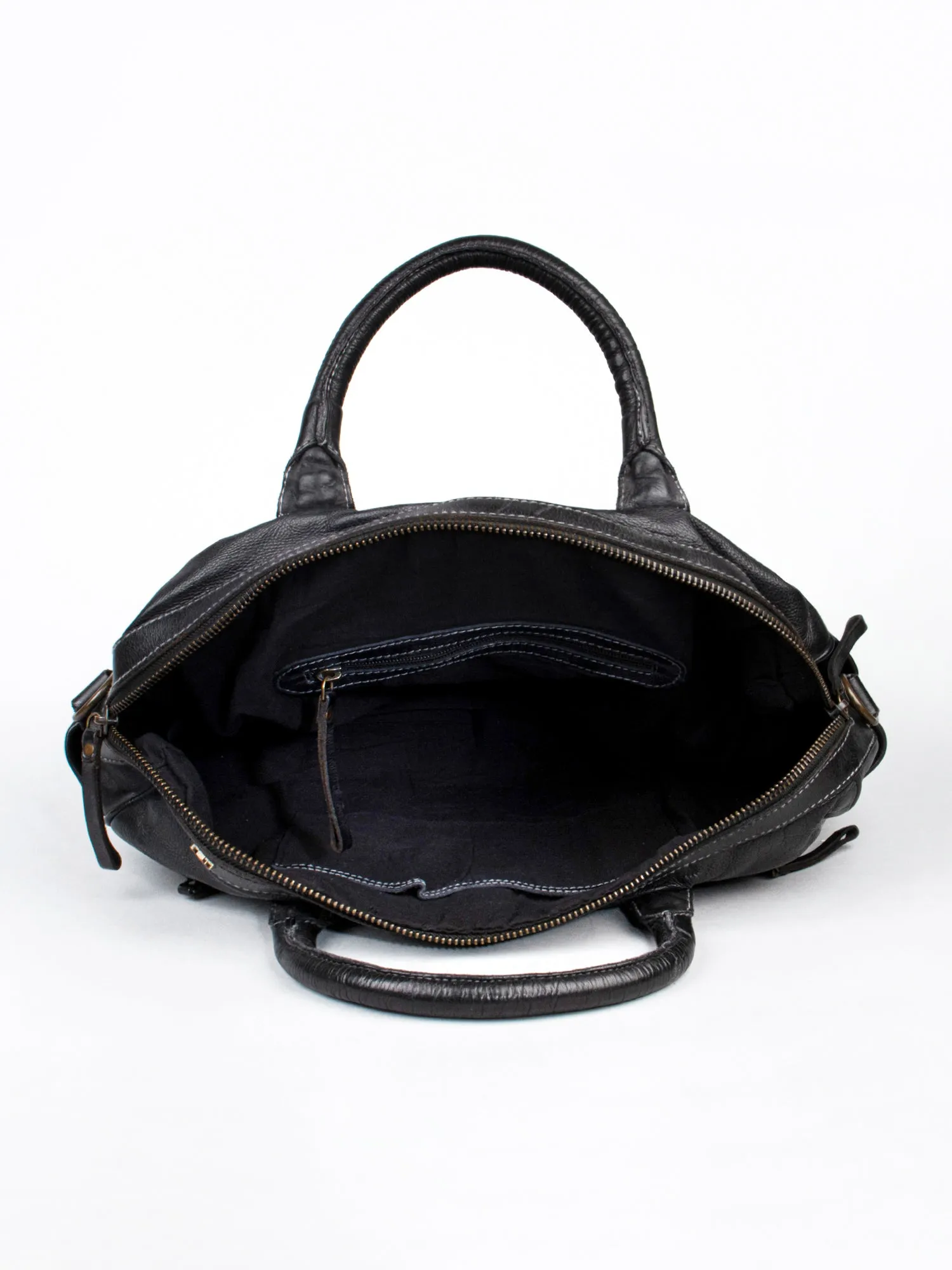 Joseph: Washed Travel Weekender Bag In Veg Tan Leather by art n vintage