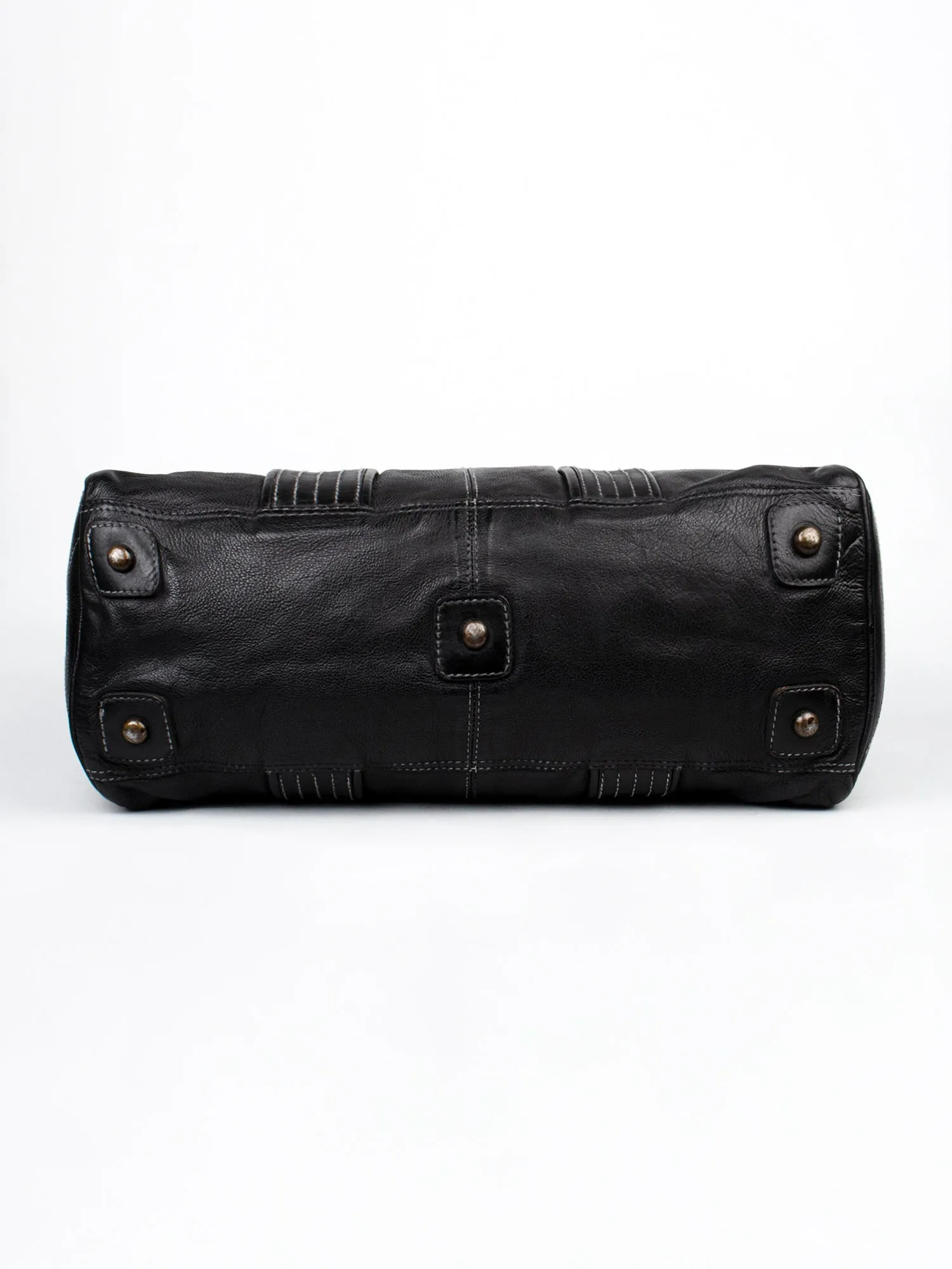 Joseph: Washed Travel Weekender Bag In Veg Tan Leather by art n vintage
