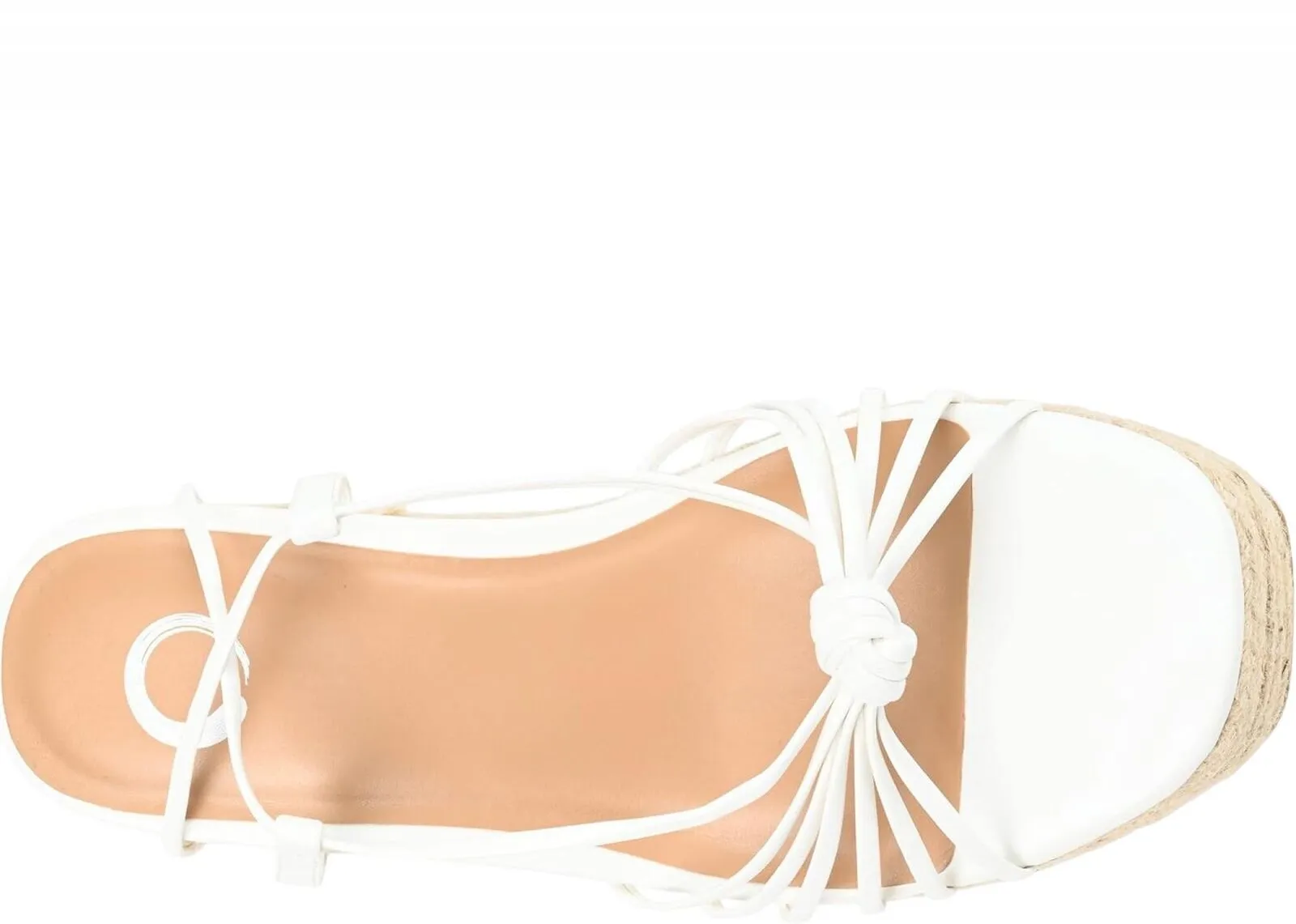 Journee Collection Catalinn Tru Comfort Espadrille Platform Sandals White 8M