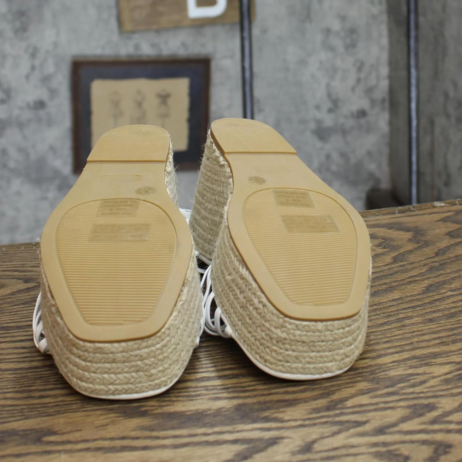 Journee Collection Catalinn Tru Comfort Espadrille Platform Sandals White 8M