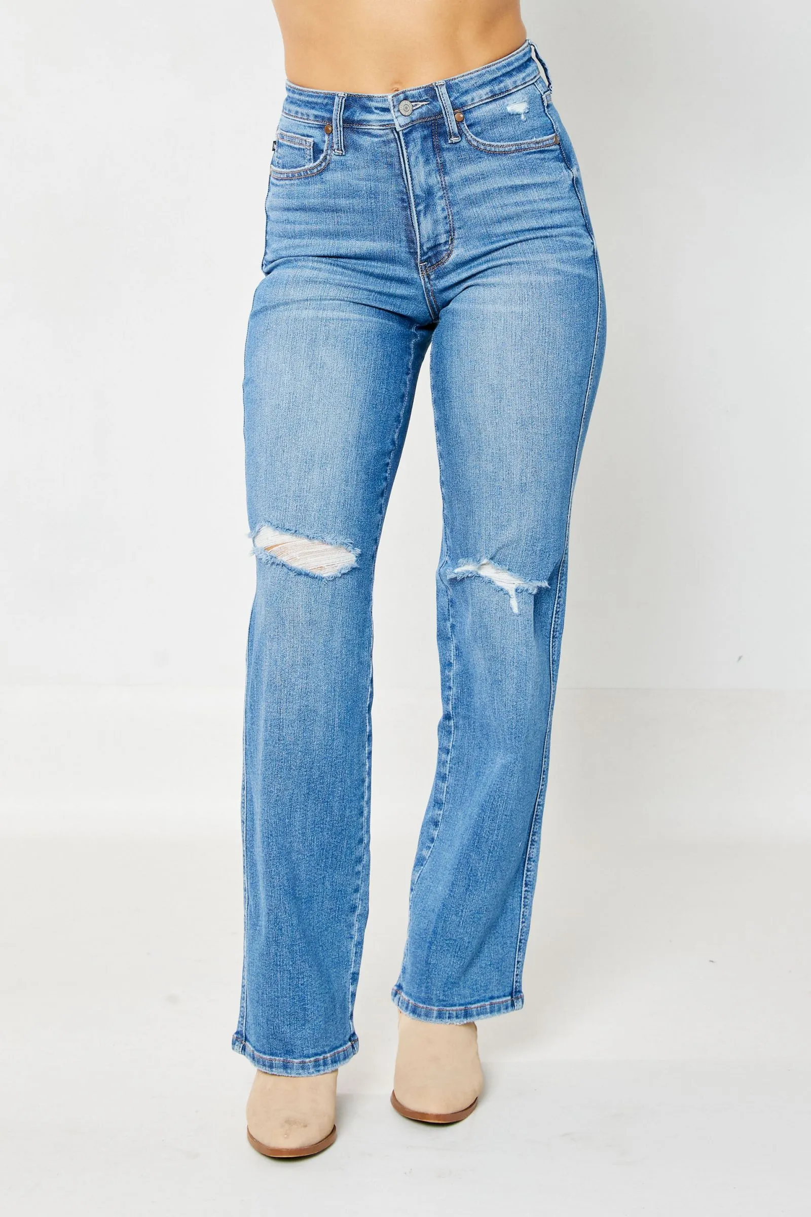 Judy Blue High Waist Tummy Control Straight Leg Jeans
