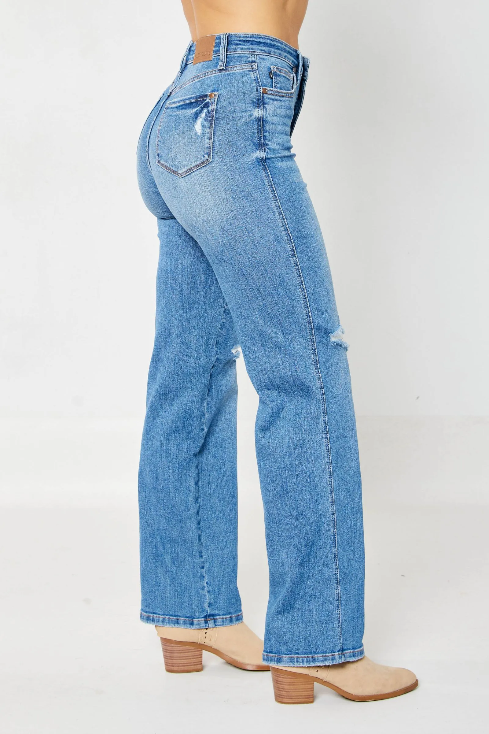 Judy Blue High Waist Tummy Control Straight Leg Jeans