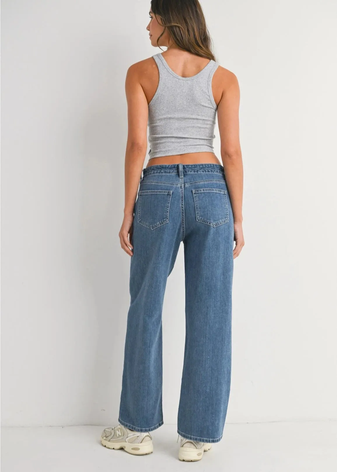 Just Black Denim Drawstring Wide Leg Jean