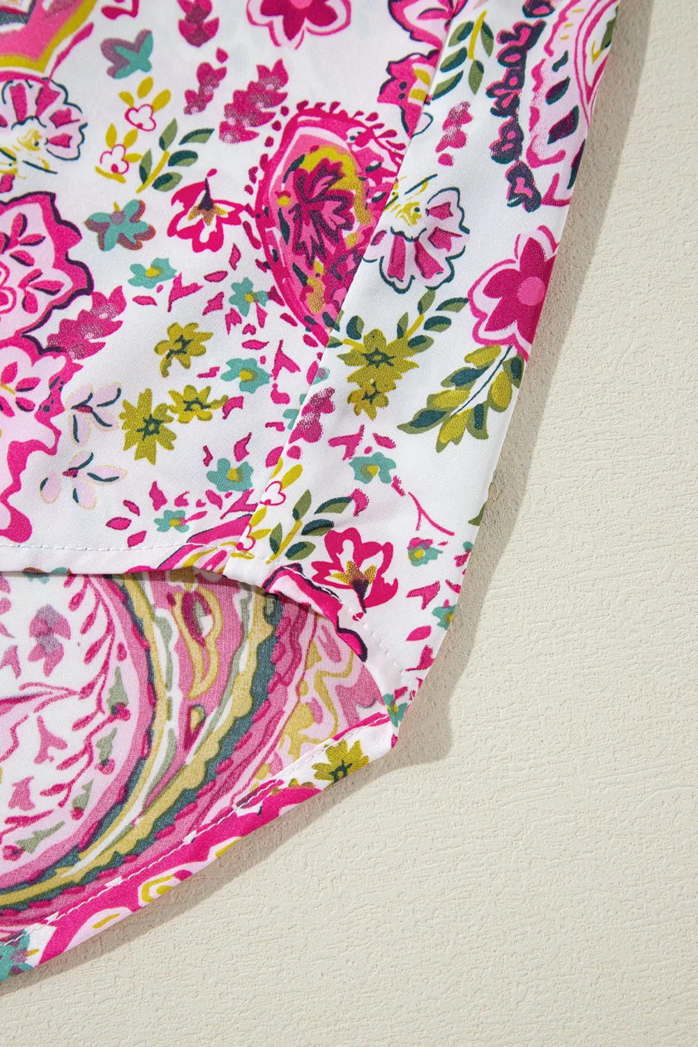 KaleaBoutique Floral Paisley Printed Casual Shirt