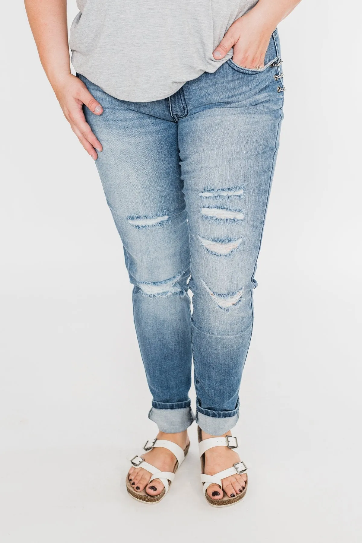 KanCan Distressed Skinny Jeans- Ellie Wash