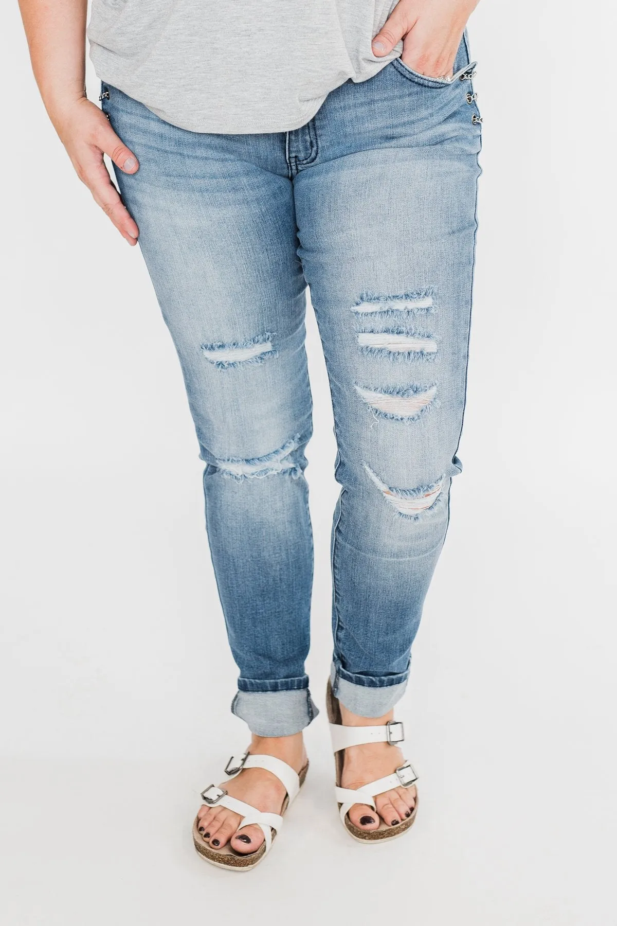 KanCan Distressed Skinny Jeans- Ellie Wash