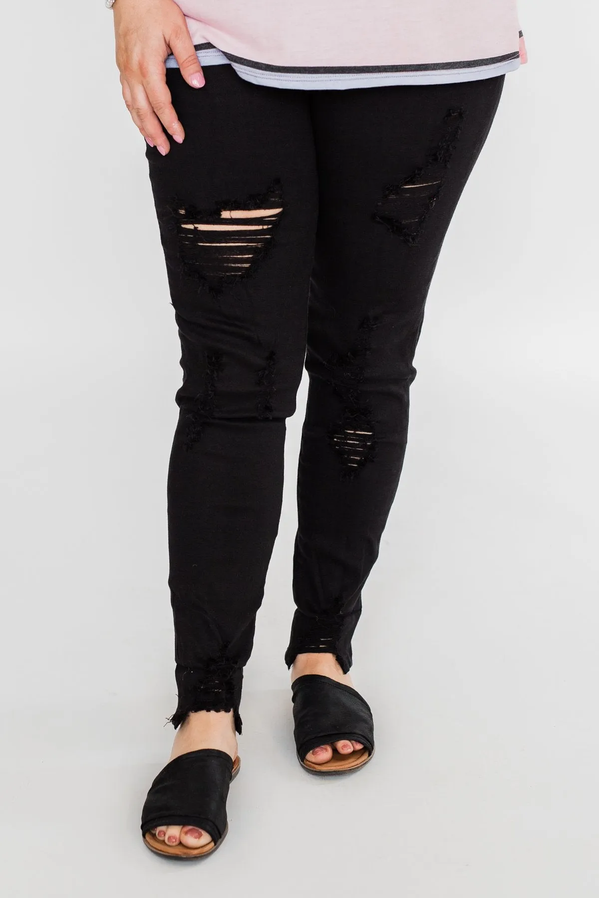 KanCan Distressed Skinny Jeans- Elsie Wash