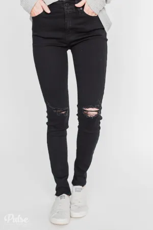 KanCan Rylee Jeans - Black Distressed