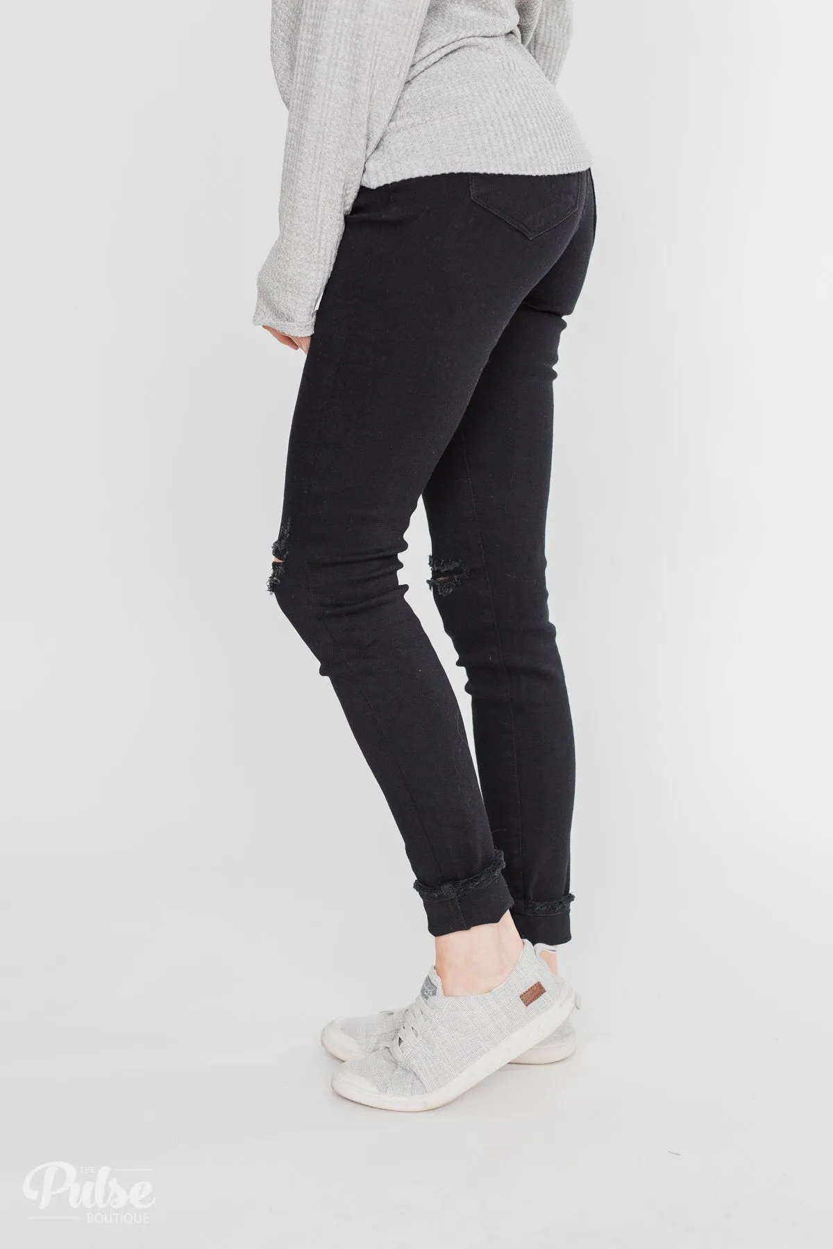 KanCan Rylee Jeans - Black Distressed