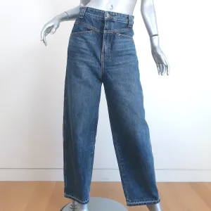 Khaite Preen Wide Leg Jeans Dark Denim Size 26