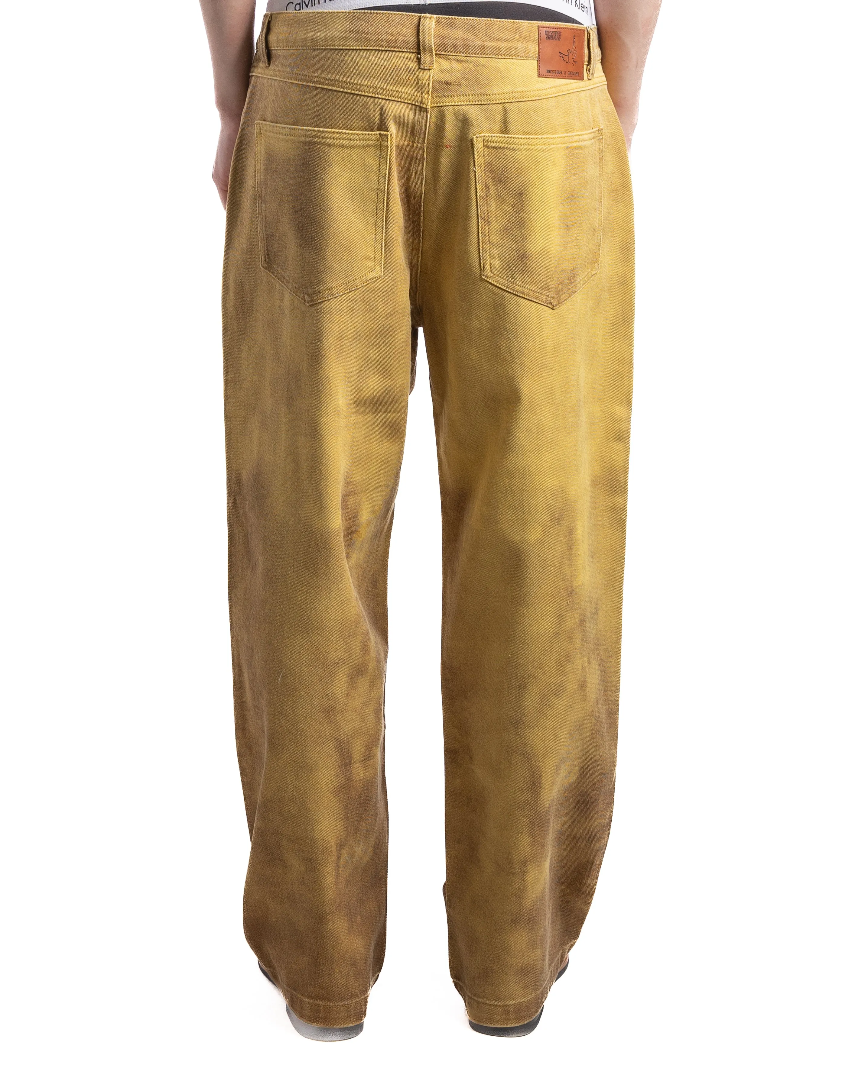 KidSuper Performers Distressed Jeans Yellow