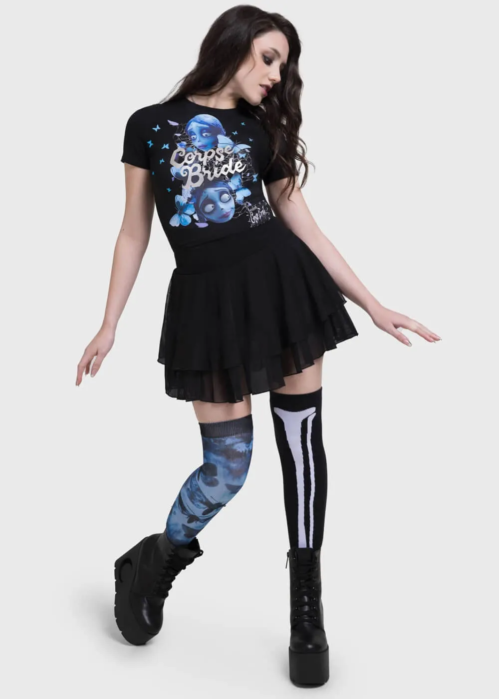 Killstar x Corpse Bride Corpse Bride Shrunken T-Shirt Black