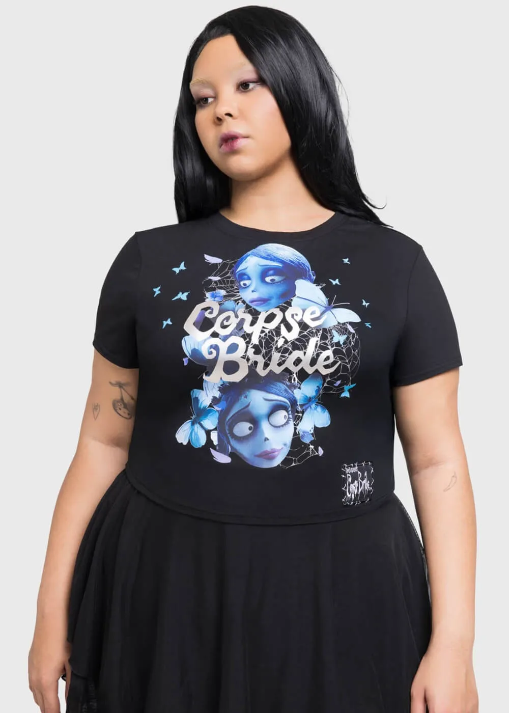 Killstar x Corpse Bride Corpse Bride Shrunken T-Shirt Black