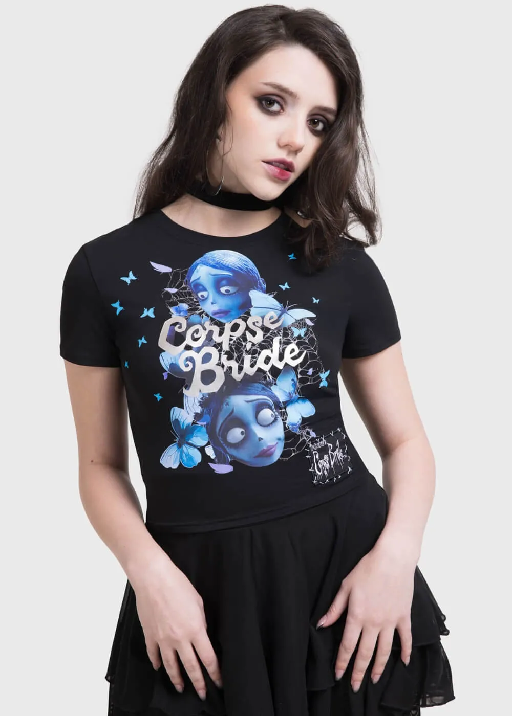 Killstar x Corpse Bride Corpse Bride Shrunken T-Shirt Black