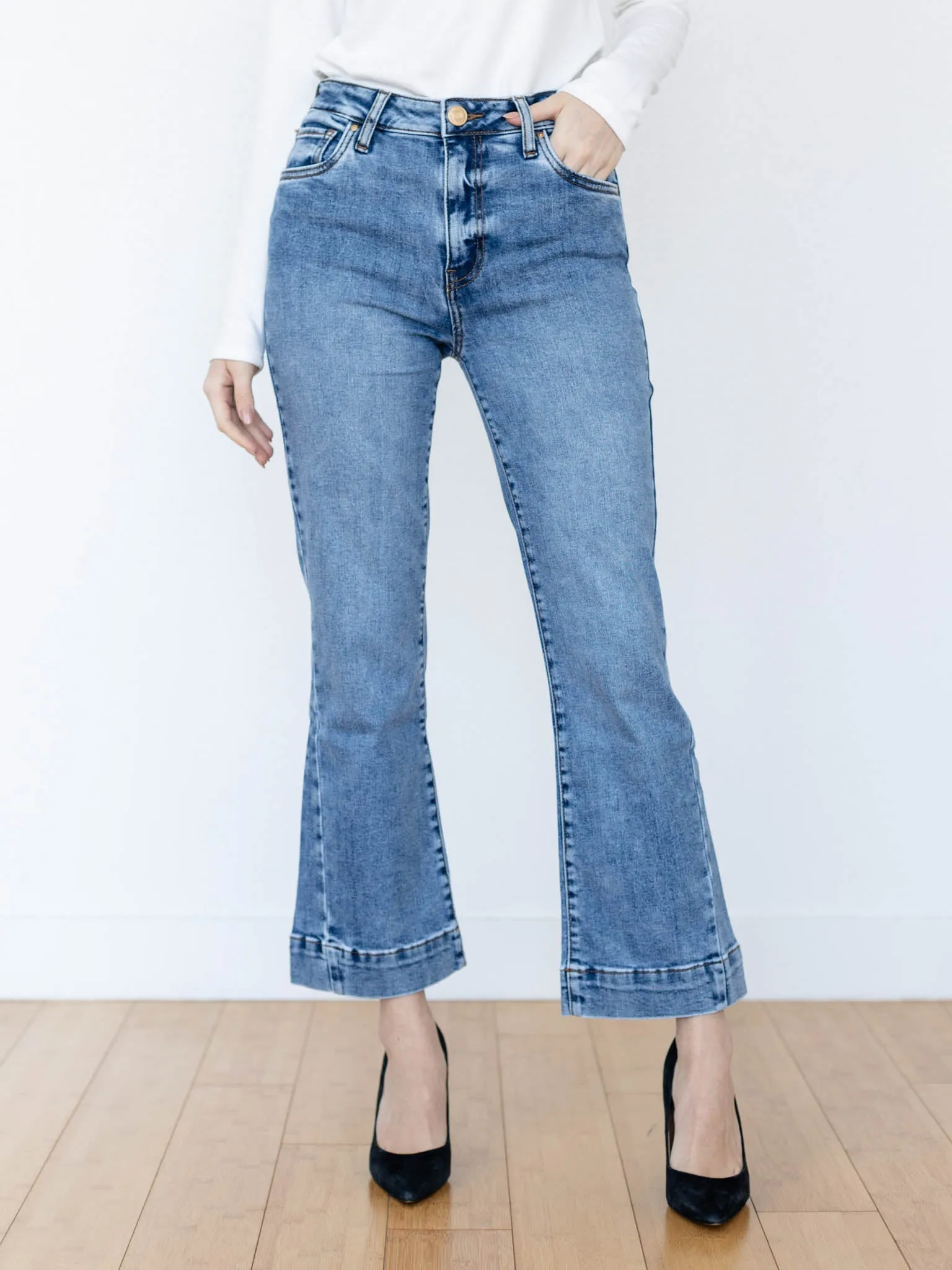 KUT Defend Kelsey High Rise Wide Hem
