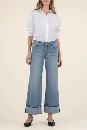KUT High Rise Meg Fab Ab Wide Leg