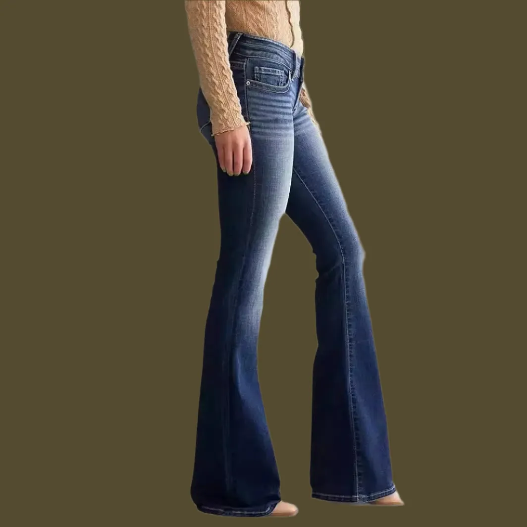 Ladies Retro Flared Jeans