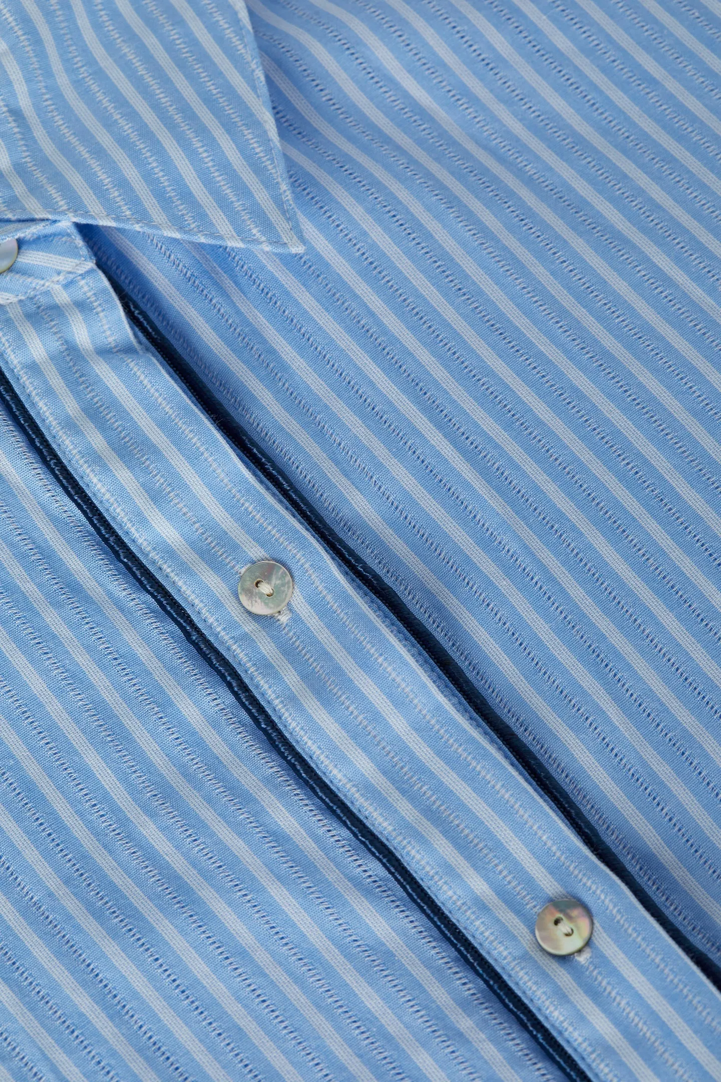 L'agence Cosette Crop Shirt With Piping