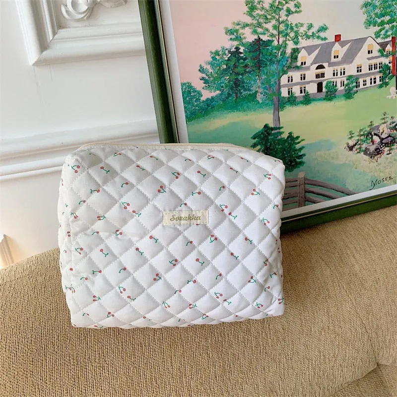 Large Capacity Women's Cosmetic Bags Cases Casual Ladies Storage Bag with Zipper
