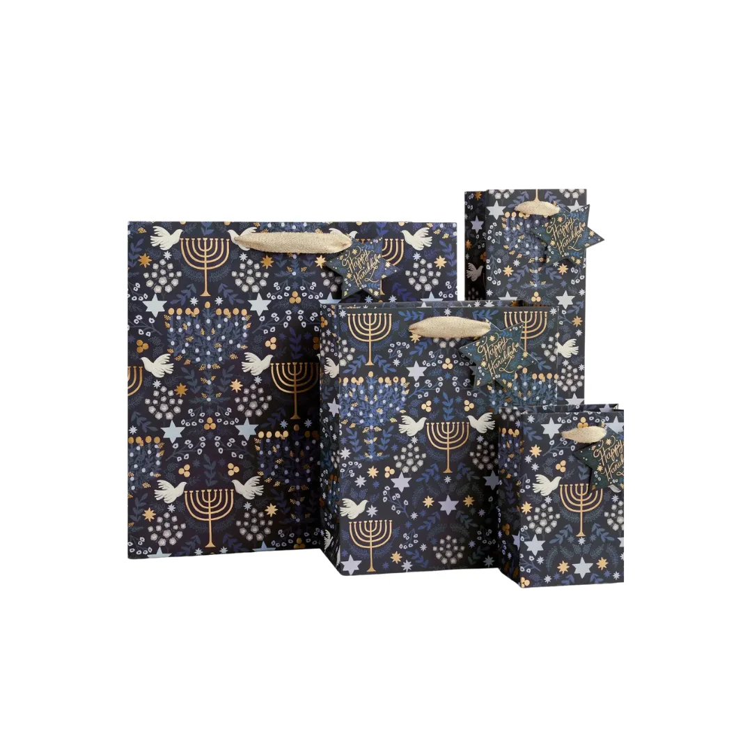 Laurel Menorah Small Gift Bag
