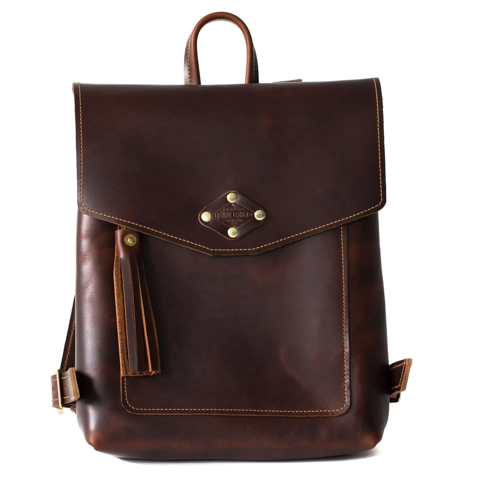 Leather Tassel Detail Backpack