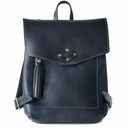 Leather Tassel Detail Backpack