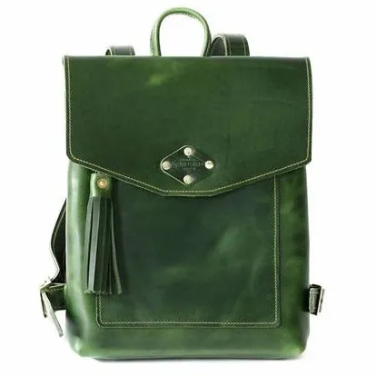 Leather Tassel Detail Backpack