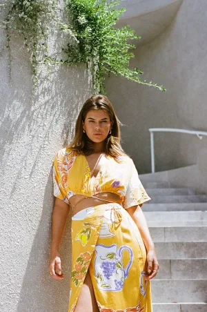 Leonie Wrap Top - Ciao Yellow