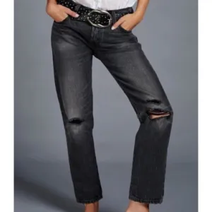 Levi's 501 CT Washed Black Distressed Jeans