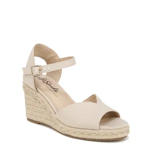 LifeStride Womens Tess Wedge Espadrille Sandals Almond Milk 7 M
