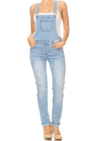 Light Wash Denim Overalls