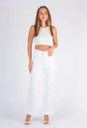 Lily Wide Leg Jeans - White