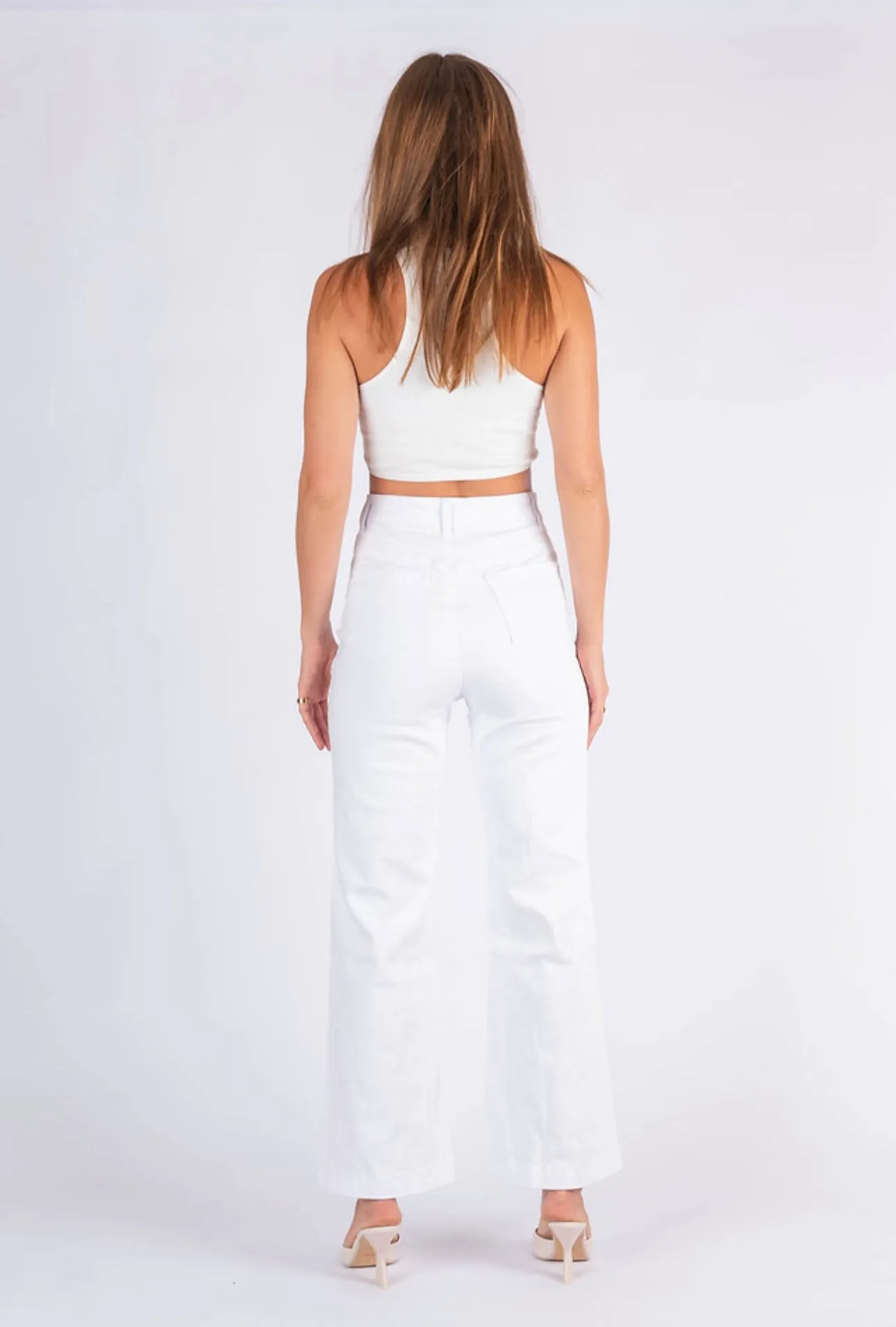 Lily Wide Leg Jeans - White