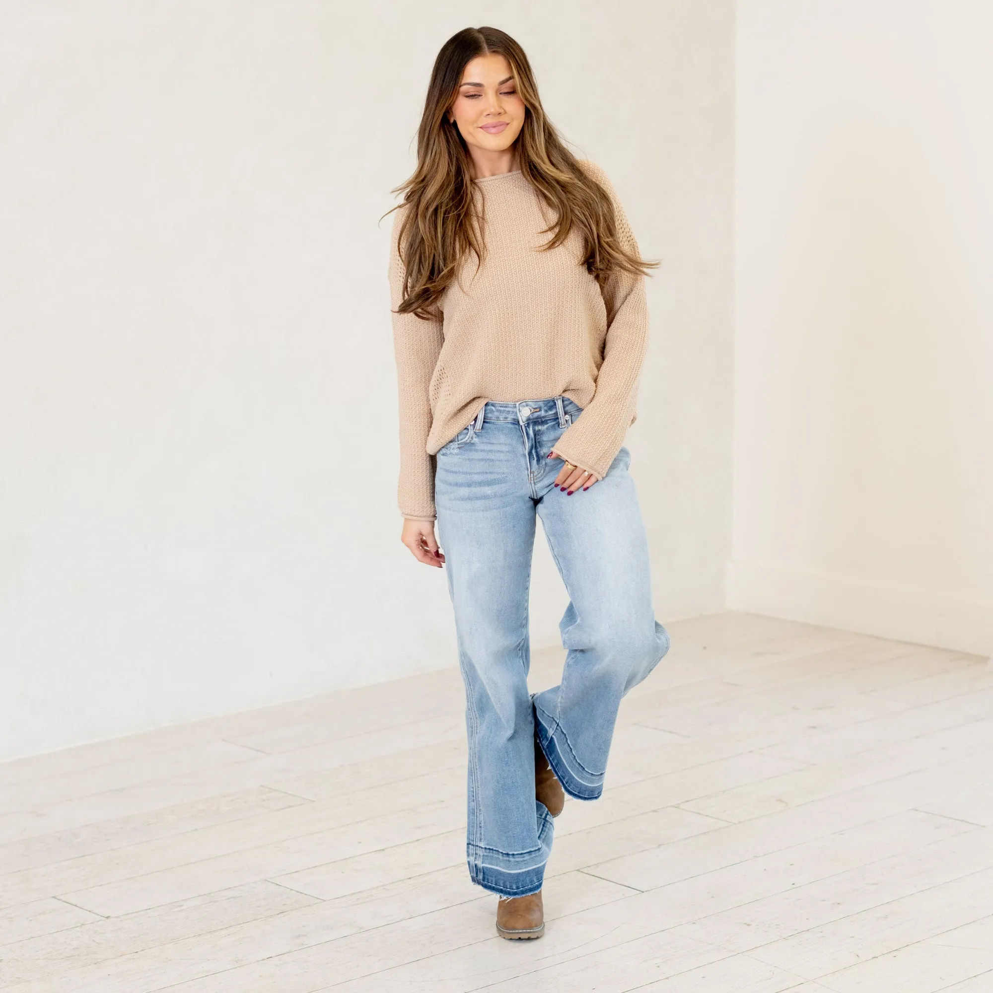 Lizette Mid Rise Wide Leg