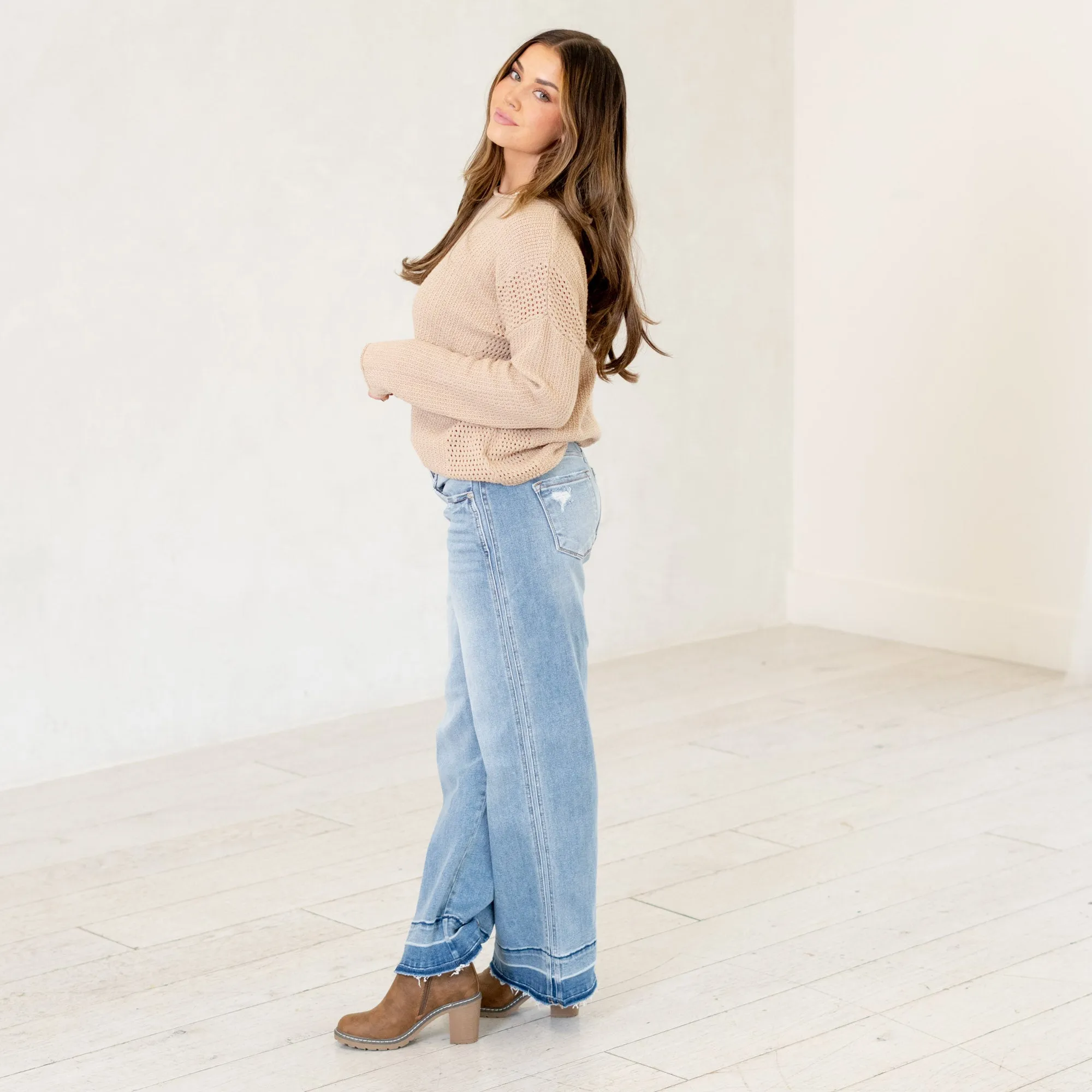 Lizette Mid Rise Wide Leg