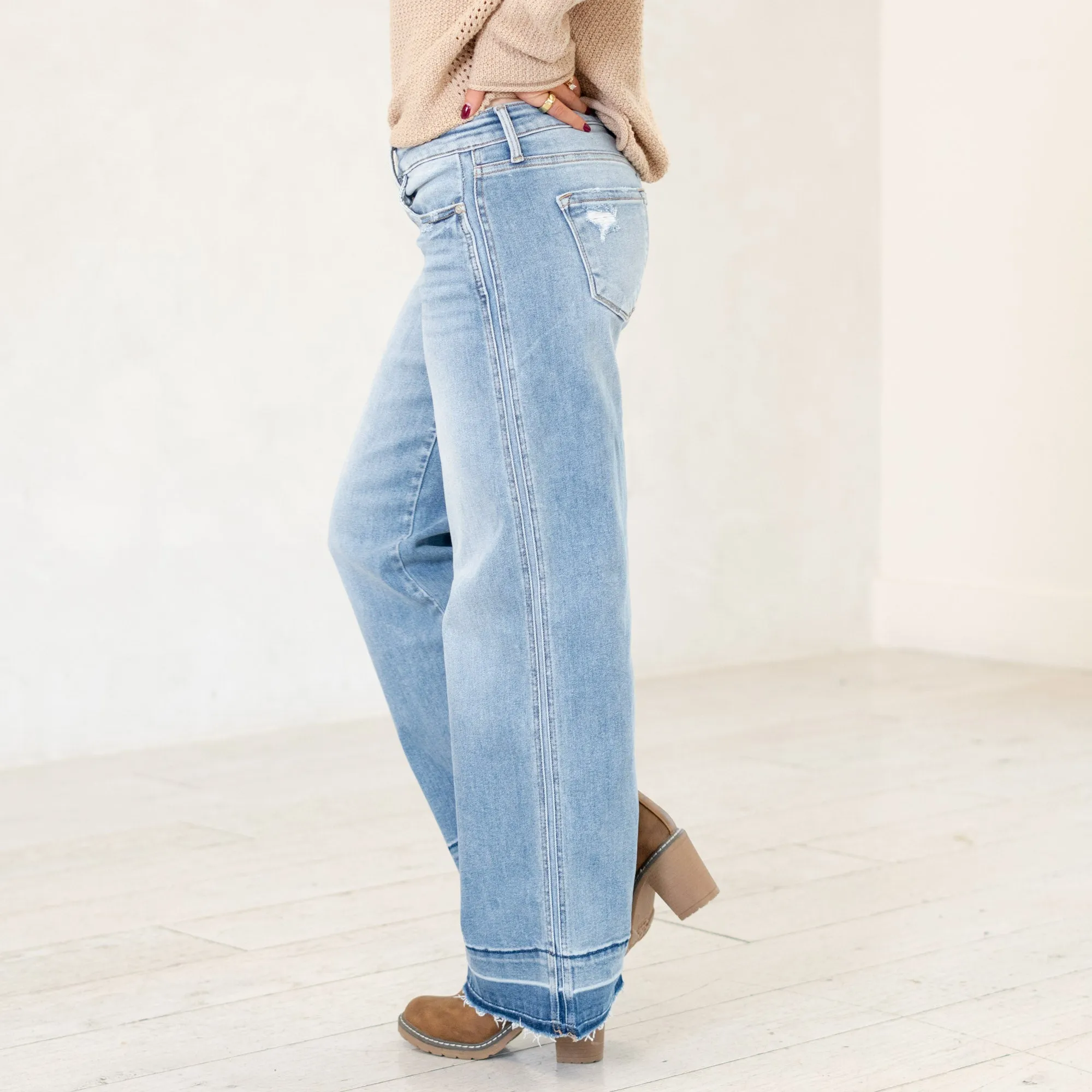 Lizette Mid Rise Wide Leg